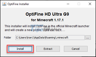Steps to download and install Optifine to play Minecraft smoother Picture 5