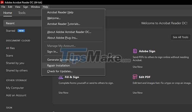 Steps to fix Adobe Acrobat Reader not opening PDF files on Windows Picture 5