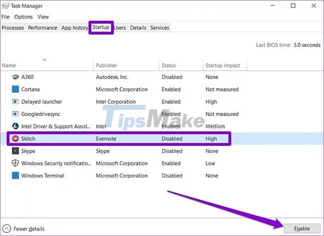 Steps to Fix startup program error not starting with Windows 10 Picture 1