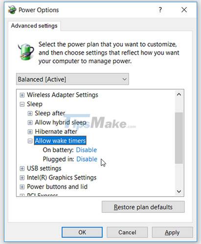 Steps to fix Windows computer that randomly wakes up to check for updates Picture 1