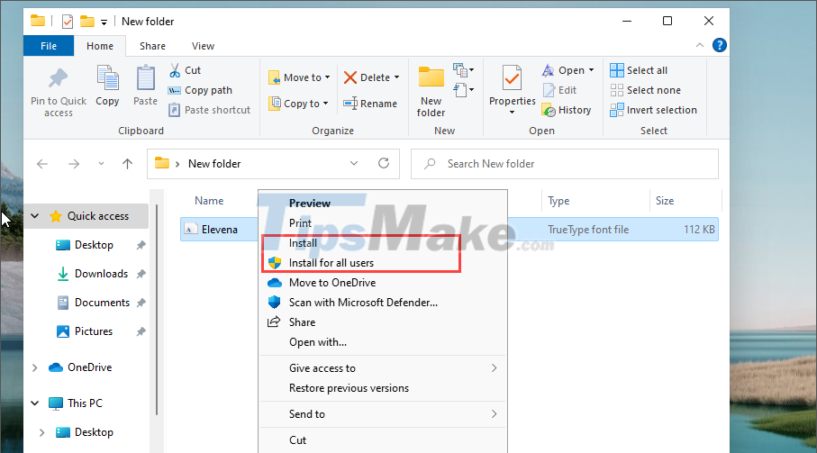 Steps to install Fonts for Windows 11 Picture 2