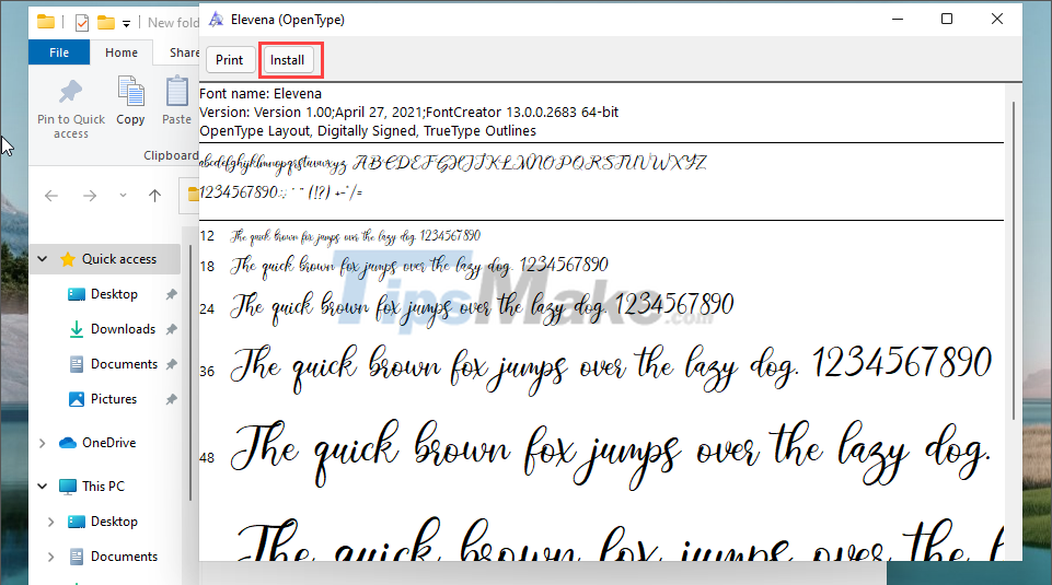 Steps to install Fonts for Windows 11 Picture 4