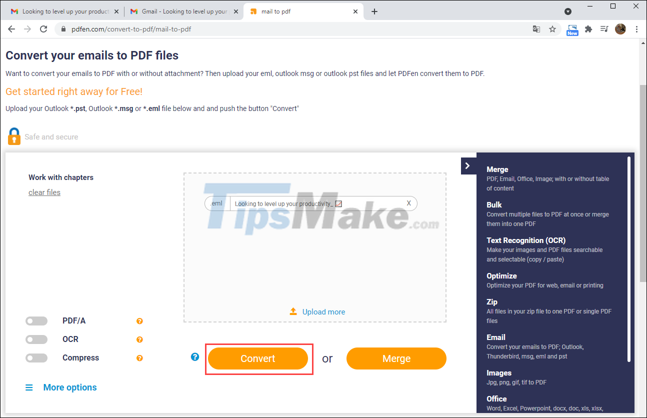 Steps to save Email as PDF Picture 11
