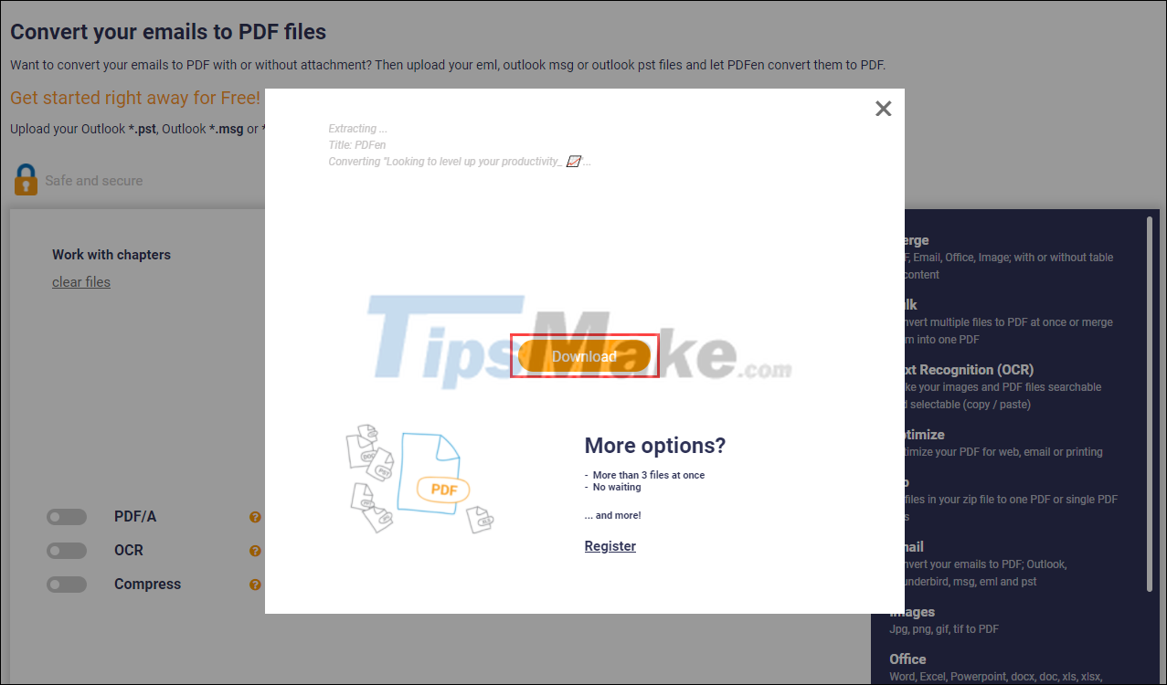 Steps to save Email as PDF Picture 12