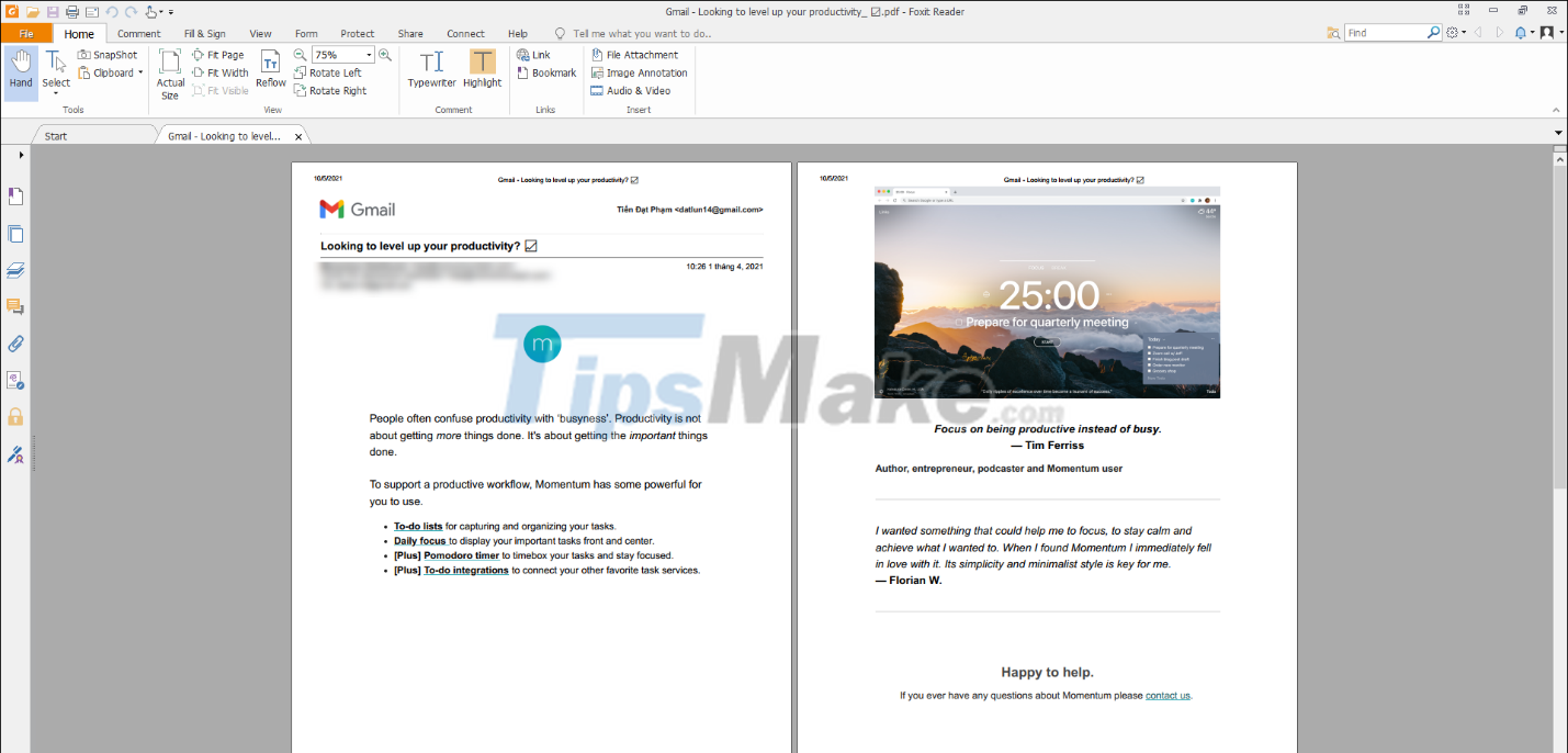 Steps to save Email as PDF Picture 7