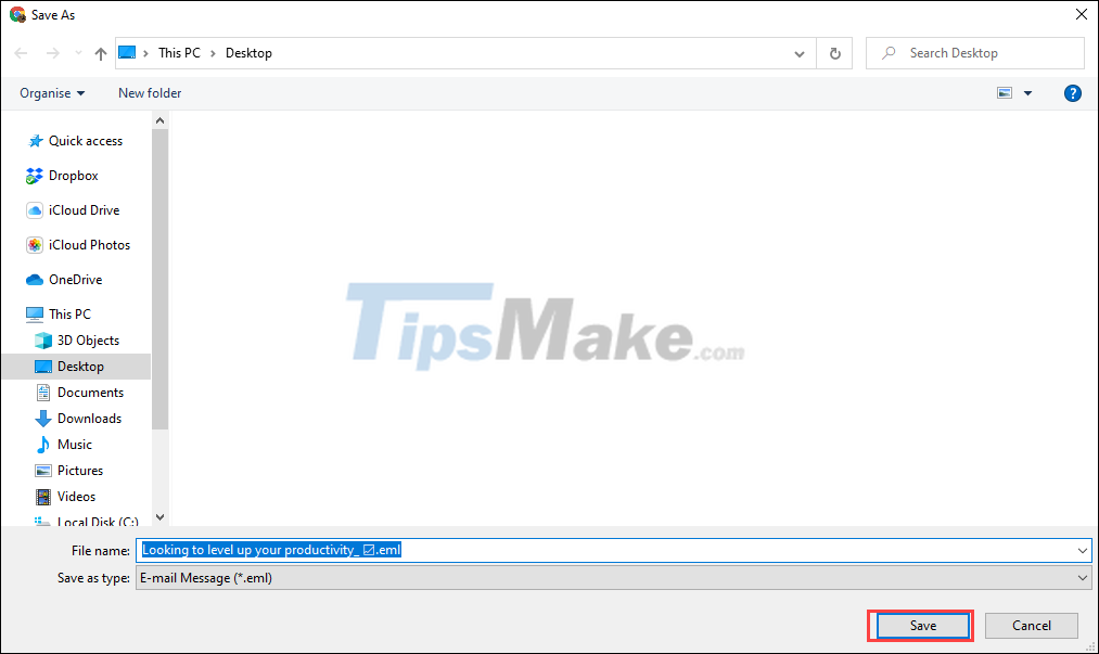 Steps to save Email as PDF Picture 9