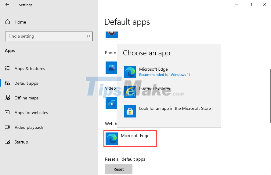 Steps To Set Up Default Applications On Windows 11 - TipsMake.com