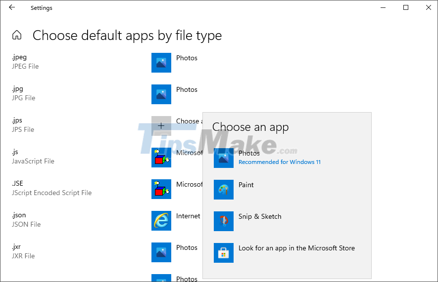 Steps to set up default applications on Windows 11 Picture 6