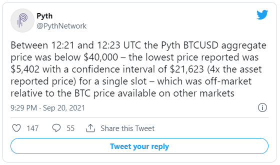 Picture 1 of电脑出现了初步计算错误,数据网络导致比特币价格“崩盘”至5400美元