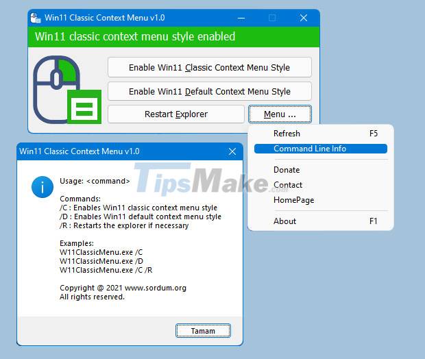 This small application helps bring the context menu interface of Windows 10 to Windows 11 Picture 4