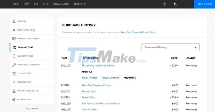 Tips for refunding when buying games on the Epic Games Store Picture 2