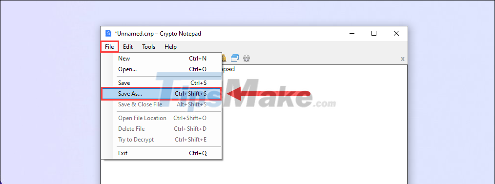 Tips to set an encryption password for NotePad files Picture 6