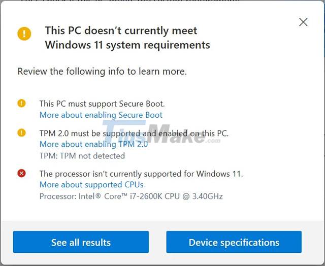 Users who install Windows 11 on incompatible devices may not receive support from Microsoft Picture 1