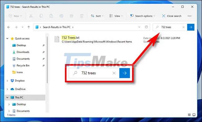 Ways to perform quick searches on Windows 11 Picture 4