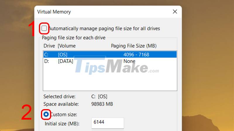 What is virtual memory? How to set Virtual memory for Windows computers Picture 5