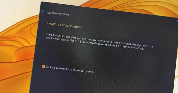 a problem occurred while creating the recovery drive windows 10