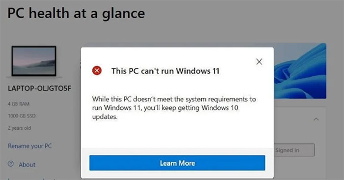 How to install Windows 11 on an unsupported PC - TipsMake.com