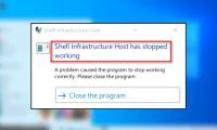 Steps to fix 'Shell Infrastructure Host Has Stopped Working' error in Windows