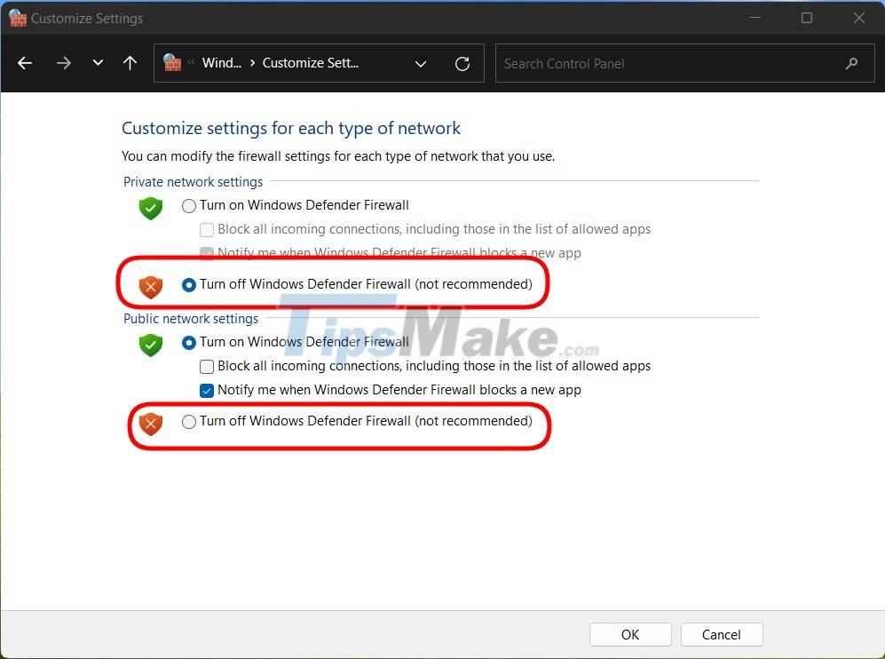 3 ways to turn off the Windows 11 firewall, steps to turn off the firewall on windows 11 Picture 5