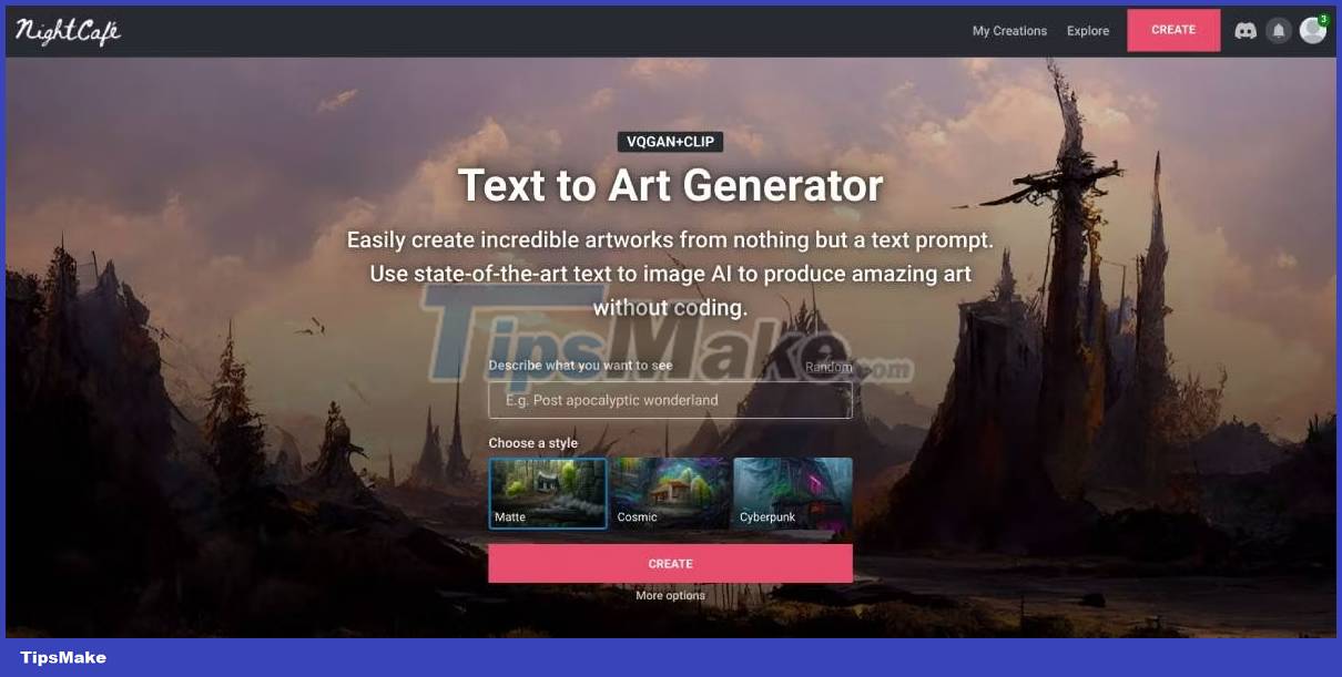 6 free AI tools that create images from text - TipsMake.com