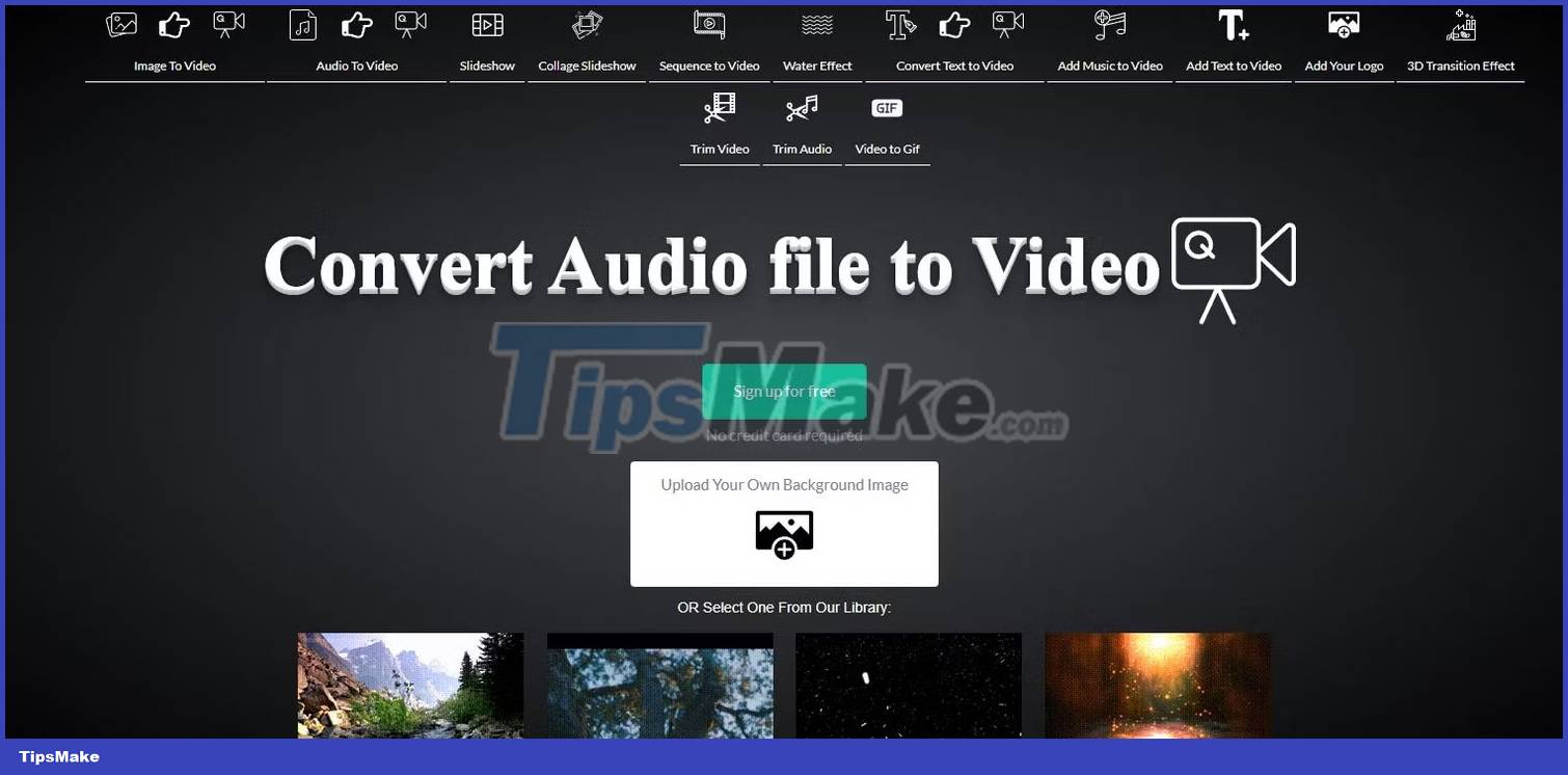 6 tools to convert audio to video online Picture 3