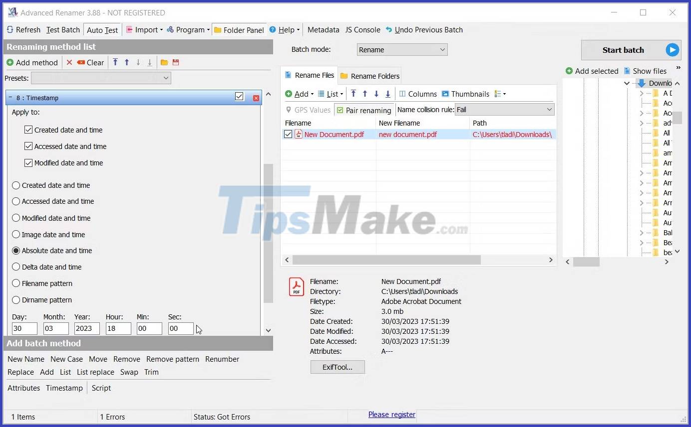 windows set file creation date