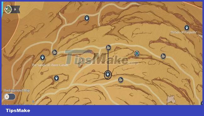 Picture 4 of Genshin Impact: Summary of the location of the Mystic Stone in Hadramaveth . Desert