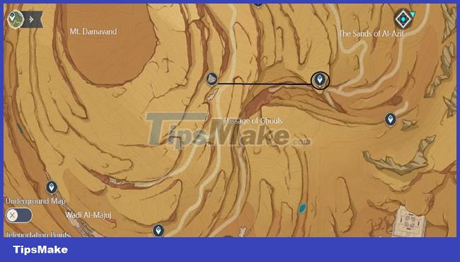 Picture 6 of Genshin Impact: Summary of the location of the Mystic Stone in Hadramaveth . Desert