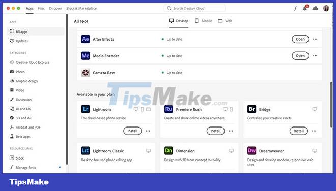 How Does Adobe Creative Cloud Work? - TipsMake.com