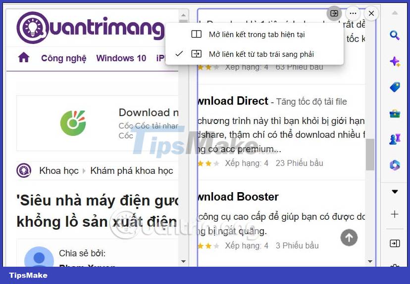 How to browse 2 websites at the same time on Microsoft Edge Picture 10