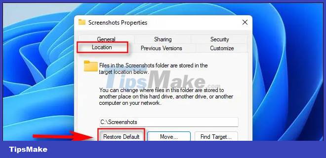 How to change the location to save screenshots on Windows Picture 5