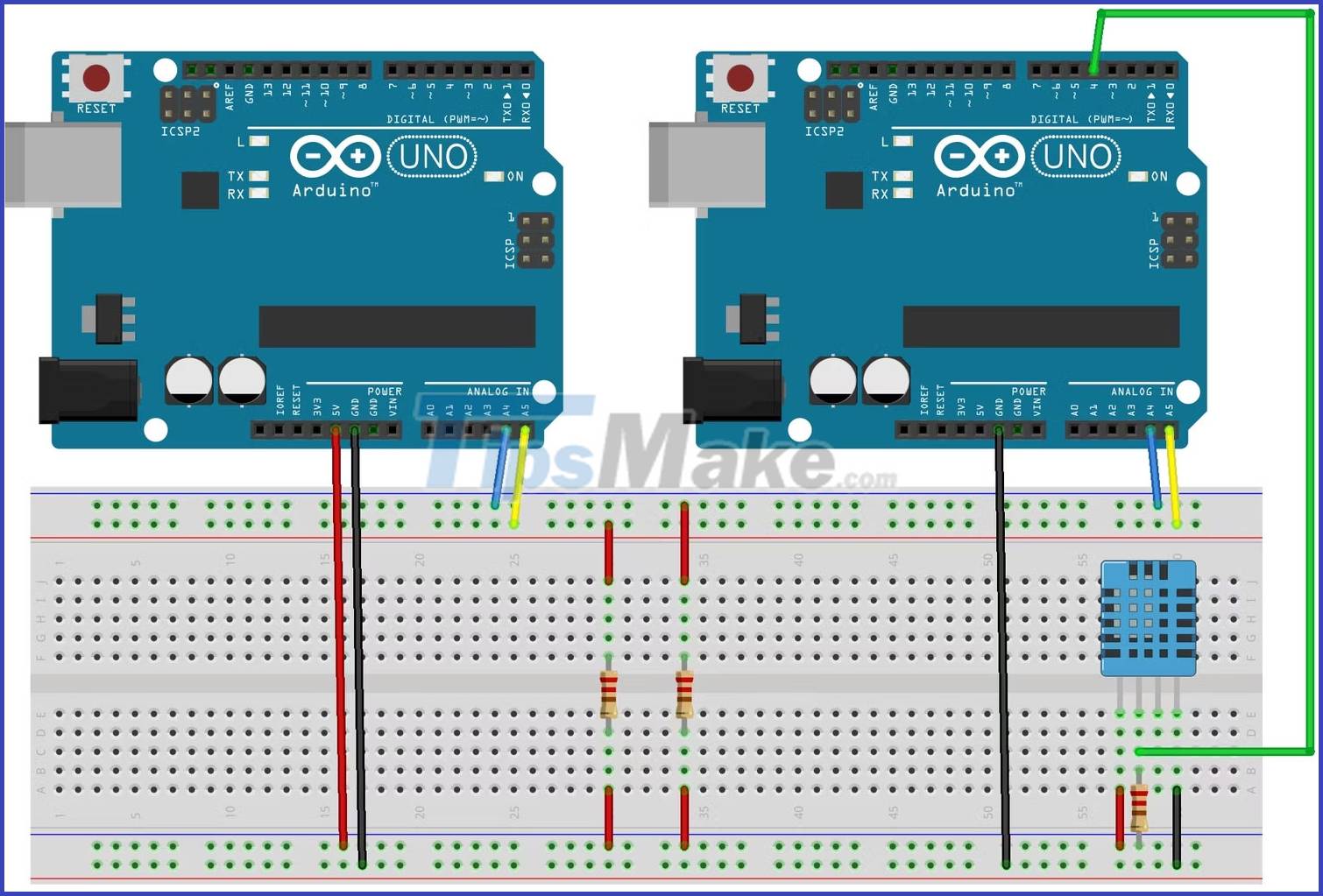 How To Connect Two Arduino Boards Using I C Tipsmake Com