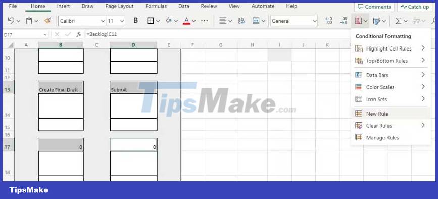 How to create a Kanban table in Excel Picture 11
