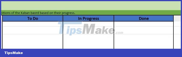 How to create a Kanban table in Excel Picture 6