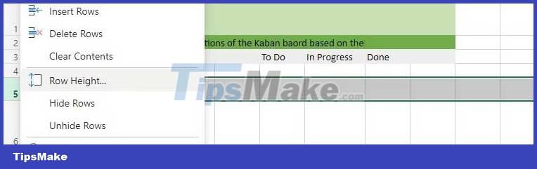 How to create a Kanban table in Excel Picture 7