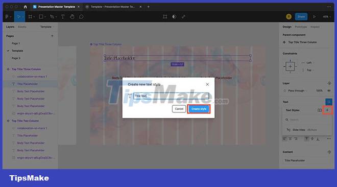 How to create a master template for presentations in Figma Picture 8