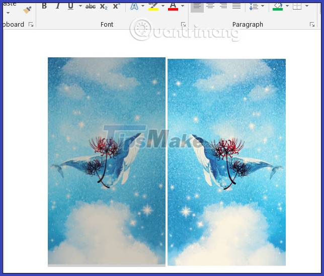 How to create a mirror image on both sides in Word Picture 5