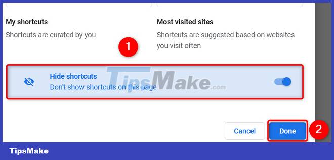 How to delete and hide quick access shortcuts on Google Chrome new tab page Picture 5