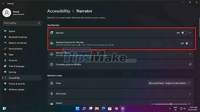 How to disable Narrator on Windows 10/11 - TipsMake.com