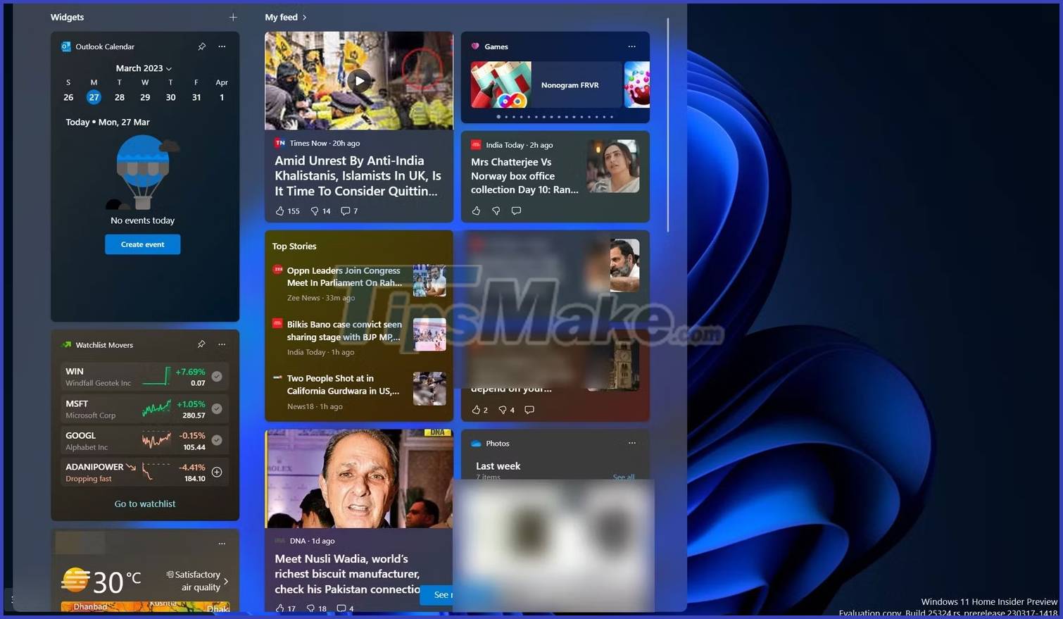 How to enable 3-column widget panel in Windows 11 Picture 2