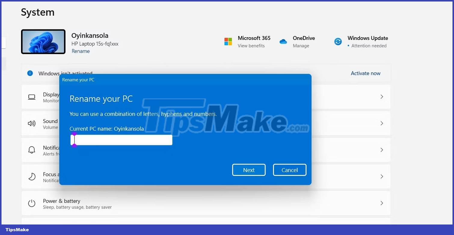 How to fix 'PC Name Is Invalid' error on Windows 11 Picture 2