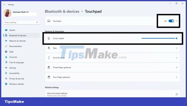 How to increase the sensitivity of the touchpad on a Windows 11 laptop Picture 4
