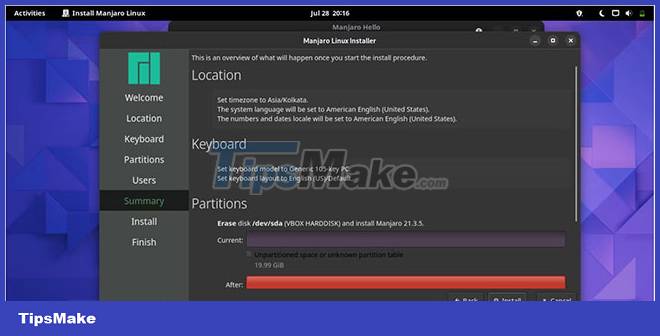 How to install Manjaro Linux on PC - TipsMake.com