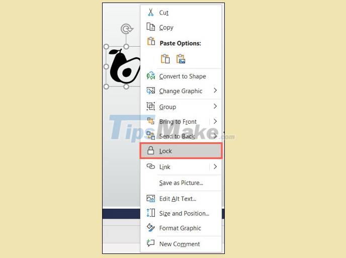 How to lock the position of an object in Microsoft PowerPoint Picture 1