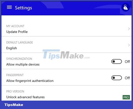 How to manage passwords on mPass Windows 10 - Secure account information Picture 16