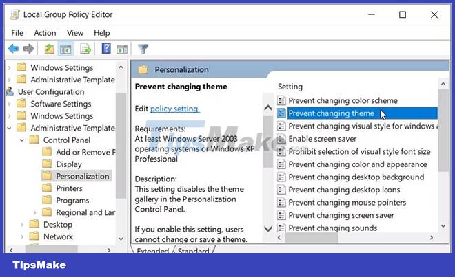 How to prevent others from changing your Windows desktop theme and icons Picture 5