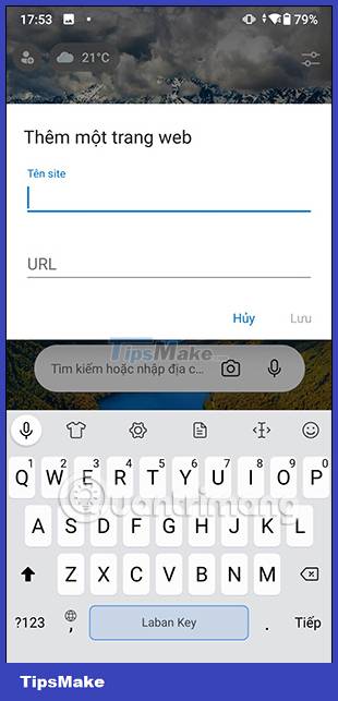 How to quickly access websites on Microsoft Edge phones Picture 2