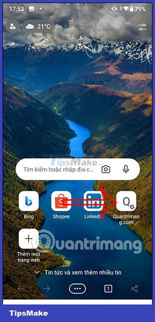 How to quickly access websites on Microsoft Edge phones Picture 3