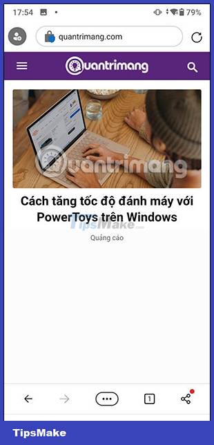 How to quickly access websites on Microsoft Edge phones Picture 4