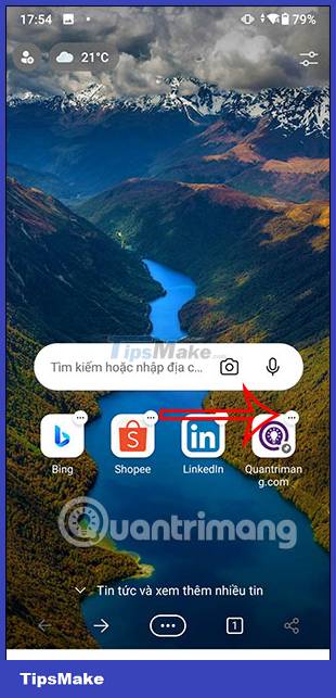 How to quickly access websites on Microsoft Edge phones Picture 5